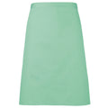 Aqua - Front - Premier Ladies-Womens Mid-Length Apron (Pack of 2)