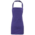 Khaki - Front - Premier Colours 2-in-1 Apron - Workwear (Pack of 2)