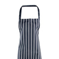 Navy-White - Back - Premier Ladies-Womens Stripe Apron - Workwear (Butchers Style) (Pack of 2)