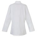 White - Back - Premier Womens-Ladies Long Sleeve Chefs Jacket - Chefswear (Pack of 2)