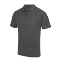 Charcoal - Side - AWDis Just Cool Mens Plain Sports Polo Shirt