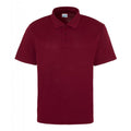 Burgundy - Front - AWDis Just Cool Mens Plain Sports Polo Shirt