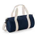 French Navy-Off White - Front - Bagbase Mini Barrel Bag (Pack of 2)