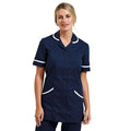 Navy- White - Back - Premier Ladies-Womens Vitality Medical-Healthcare Work Tunic (Pack of 2)