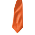 Orange - Back - Premier Colours Mens Satin Clip Tie (Pack of 2)