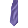 Purple - Back - Premier Colours Mens Satin Clip Tie (Pack of 2)