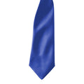 Royal - Back - Premier Colours Mens Satin Clip Tie (Pack of 2)