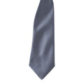 Steel - Back - Premier Colours Mens Satin Clip Tie (Pack of 2)