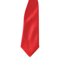 Strawberry Red - Back - Premier Colours Mens Satin Clip Tie (Pack of 2)