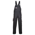 Black-Grey - Front - Portwest Contrast Bib & Brace - Workwear (Pack of 2)