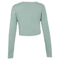 Dusty Blue - Back - Bella + Canvas Womens-Ladies Cropped Crew Fleece Top