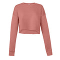 Mauve - Front - Bella + Canvas Womens-Ladies Cropped Crew Fleece Top