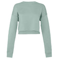 Dusty Blue - Front - Bella + Canvas Womens-Ladies Cropped Crew Fleece Top