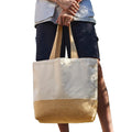 Natural - Back - Westford Mill Jute Base Canvas Tote