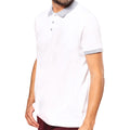 White-Oxford Grey - Side - Kariban Mens Two-Tone Pique Polo Shirt