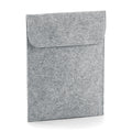 Grey Melange - Front - BagBase Felt iPad Slip Case