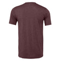 Heather Maroon - Back - Bella + Canvas Adults Unisex Heather Cvc Short Sleeve T-Shirt