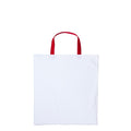 White-Red - Front - Nutshell Varsity Cotton Shopper Short Handle Tote