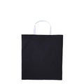 Black-White - Front - Nutshell Varsity Cotton Shopper Short Handle Tote