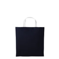 Oxford Navy-White - Front - Nutshell Varsity Cotton Shopper Short Handle Tote