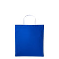 Royal-White - Front - Nutshell Varsity Cotton Shopper Short Handle Tote