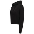 Black - Side - SF Womens-Ladies Cropped Slounge Hoody