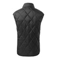 Black - Back - 2786 Mens Diamond Pane Padded Gilet