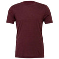 Maroon - Front - Bella Canvas Unisex Adults Triblend Crew Neck T Shirt