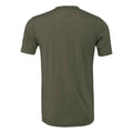 Military Green Triblend - Back - Bella Canvas Unisex Adults Triblend Crew Neck T Shirt