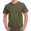 Military Green - Front - Gildan Adults Unisex Heavy Cotton T Shirt