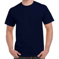 Navy - Front - Gildan Adults Unisex Heavy Cotton T Shirt