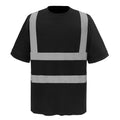 Black - Front - Yoko Mens Hi-Vis Short Sleeve T-Shirt