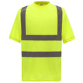 Yellow - Front - Yoko Mens Hi-Vis Short Sleeve T-Shirt