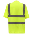 Yellow - Back - Yoko Mens Hi-Vis Short Sleeve T-Shirt