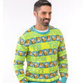 Yellow-Green - Side - Christmas Shop Adults Unisex Loud Jumper