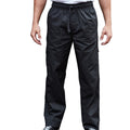 Black - Back - Premier Unisex Adults Chefs Essential Cargo Pocket Trousers