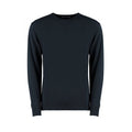 Navy - Front - Kustom Kit Mens Regular Fit Arundel Crew Neck Sweater