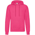 Fuchsia - Front - Fruit Of The Loom Unisex Adults Classic Hooded Sweatshirt