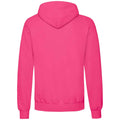 Fuchsia - Back - Fruit Of The Loom Unisex Adults Classic Hooded Sweatshirt