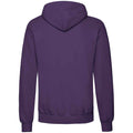 Purple - Back - Fruit Of The Loom Unisex Adults Classic Hooded Sweatshirt