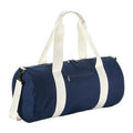 French Navy-Off White - Front - Bagbase Original Barrel Bag