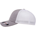 Heather-White - Side - Flexfit By Yupoong Melange Mesh Trucker Cap