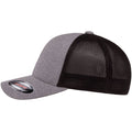 Heather-Black - Side - Flexfit By Yupoong Melange Mesh Trucker Cap