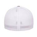 Heather-White - Back - Flexfit By Yupoong Melange Mesh Trucker Cap