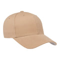 Khaki - Close up - Flexfit By Yupoong Brushed Twill Cap