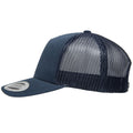 Navy - Side - Flexfit By Yupoong 5 Panel Retro Trucker Cap