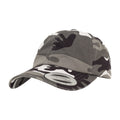 Silver Camo - Front - Flexfit By Yupoong Low Profile Camo Washed Dad Cap