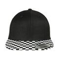 Black-White - Back - Flexfit By Yupoong Checkerboard Snapback Cap