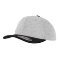 Grey-Black - Front - Flexfit By Yupoong Double Jersey 2 Tone Cap