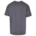 Dark Grey - Back - Build Your Brand Unisex Adults Heavy Oversized Tee